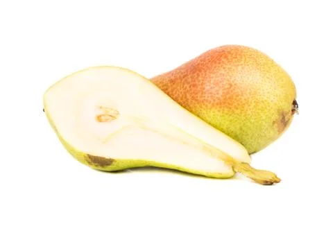 Pear with half Stock Photos