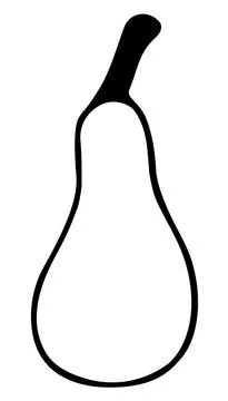 Pear hand drawn vector isolated on white background. Stock Illustration