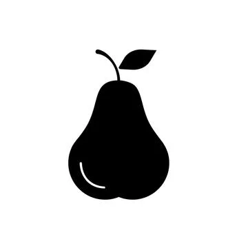 Pear icon element of fruit icon for mobile concept and web apps. Thin line pe Stock Illustration