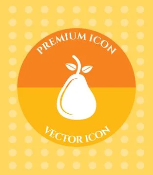 Pear Icon for Web, Applications, Software &amp; Graphic Designs. Stock Illustration