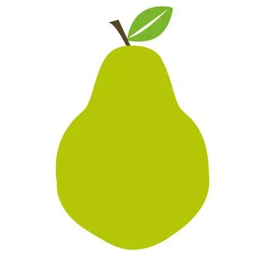 Pear icon on white background. flat style. green pear sign. fresh pear symbol Stock-Illustration
