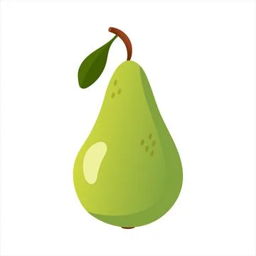 Pear, isolated flat vector illustration Stock Illustration