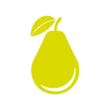 Pear isolated on white background. Vector illustration. Stock Illustration