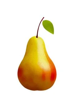 Pear isolated on white background. Vector EPS Illustrazione stock