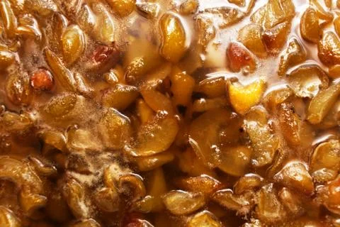 Pear jam back background texture macro Stock Photos