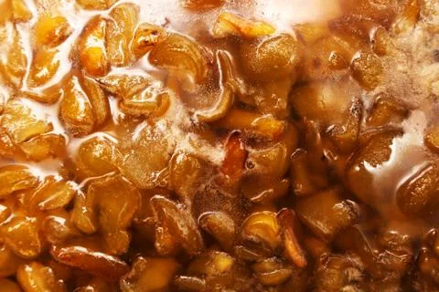 Pear jam back background texture macro Stock Photos