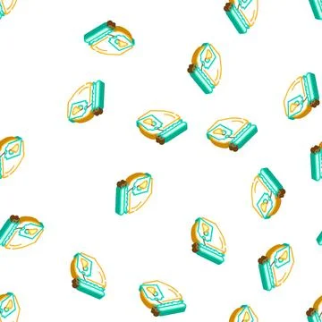 Pear jam isometric icon seamless pattern Stock Illustration