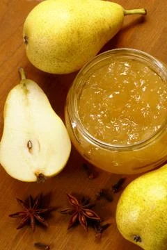 Pear jam Stock Photos