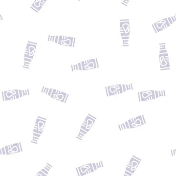 Pear juice glyph vector seamless pattern Stock Illustration