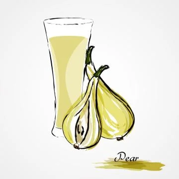 Pear juice Stock Illustration