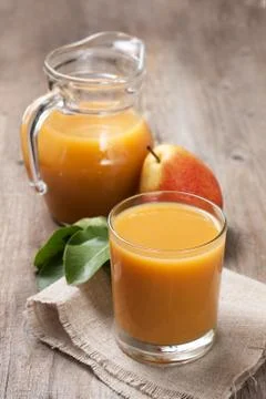 Pear juice Stock Photos