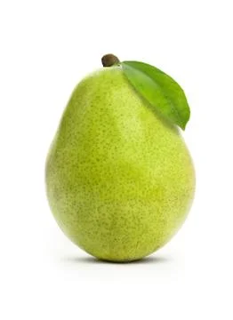 Pear with leaf Stock Photos