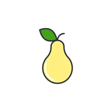 Pear line color icon vector illustration Stock Illustration