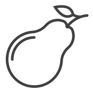 Pear line icon, outline vector sign 스톡 일러스트