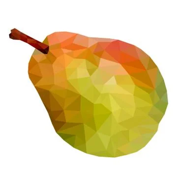 Pear low poly Stock Illustration