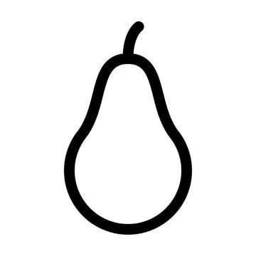 Pear outline icon. Editable stroke. Vector graphics Stock Illustration