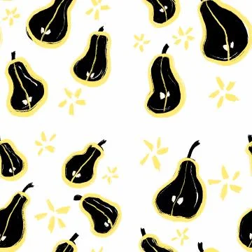 Pear pattern ideal for fabrics and backgrounds Stock Illustration