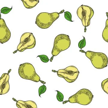 Pear pattern Stock Illustration
