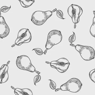 Pear pattern Stock Illustration