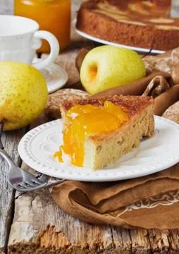 Pear pie Stock Photos