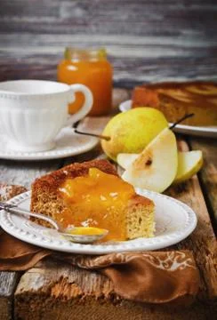 Pear pie Stock Photos