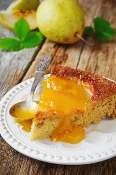 Pear pie Stock Photos