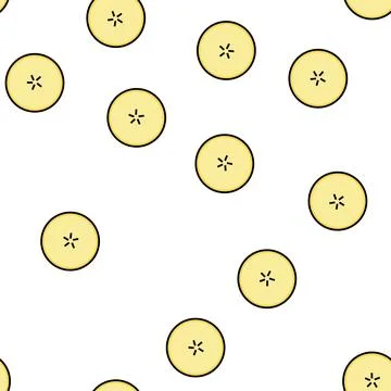 Pear piece cut one vector seamless pattern Stock Illustration