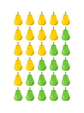 Pear rating scale Stock Illustration