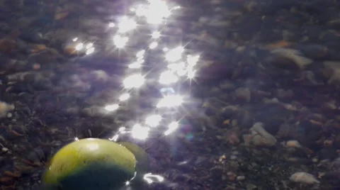 Pear in the river water. Stock Footage 42045802