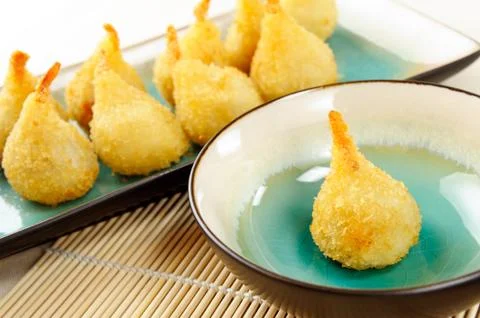 Pear shape dumplings Stock Photos