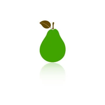 Pear silhouette. Stock Illustration