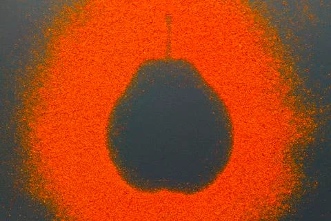 Pear silhouette Stock Photos