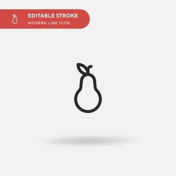 Pear Simple vector icon. Illustration symbol design template for web mobile U Stock Illustration