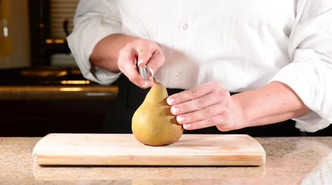Pear Single Slice.mp4 Stock Footage 40731765