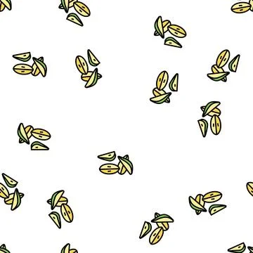 Pear slice food cut vector seamless pattern Stock Illustration