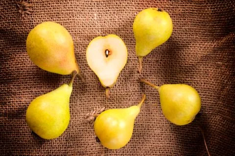 Pear slice Stock Photos