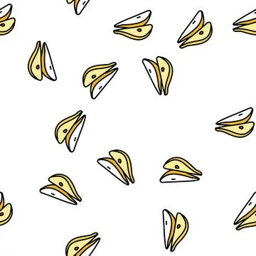 Pear slices vector seamless pattern Stock Illustration
