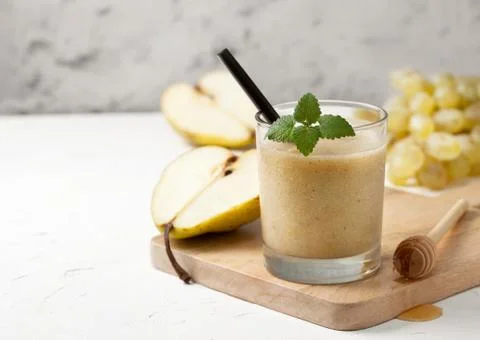 Pear smoothies Stock Photos
