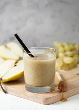 Pear smoothies Stock Photos