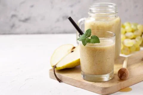 Pear smoothies Stock Photos