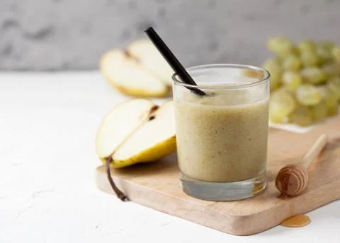 Pear smoothies Stock Photos