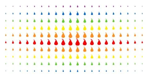 Pear Spectrum Halftone Pattern Illustrazione stock