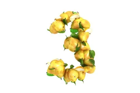 Pear symbols 3 on white background Stock Illustration