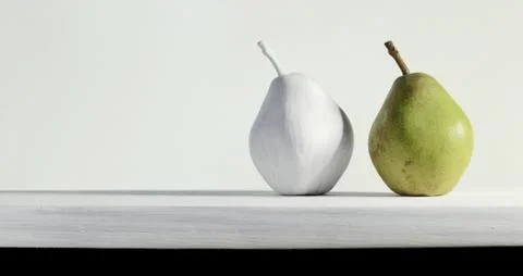 Pear on the table Stock Photos