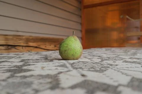 The pear is on the table Stock Photos