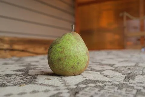 The pear is on the table Stock Photos