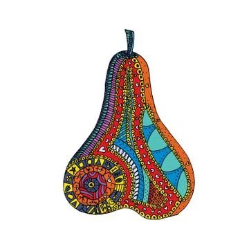 Pear tangle pattern. Stock Illustration