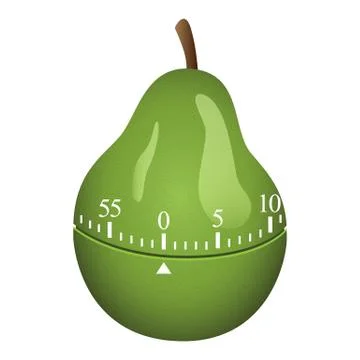 Pear timer mockup, realistic style Stockillustratie