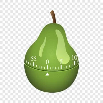 Pear timer mockup, realistic style Stockillustratie