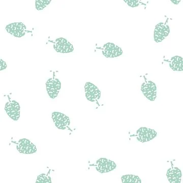 Pear tree glyph vector seamless pattern Illustrazione stock